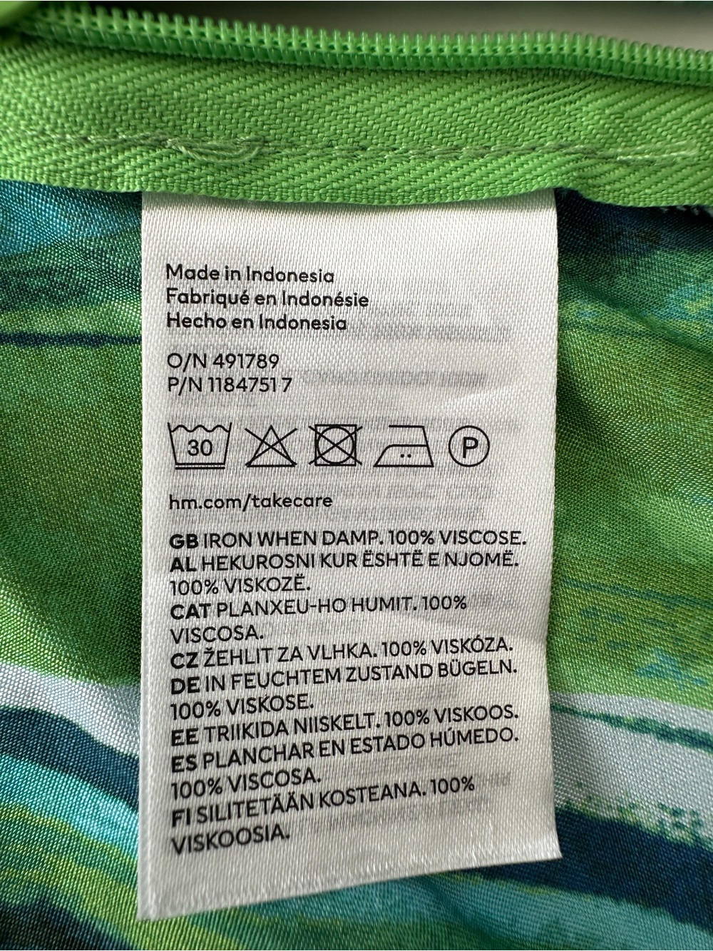 H&M Green and Teal Striped Halter Top, Cropped - Picture 11 of 11